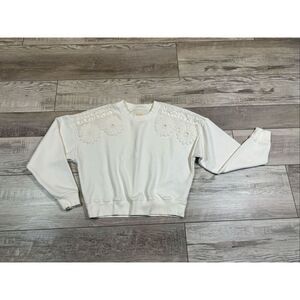 American Eagle ladies cute white sweatshirt size S